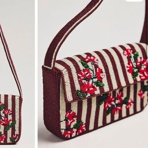 Anthropologie Fiona Beaded Floral Clutch BNWT